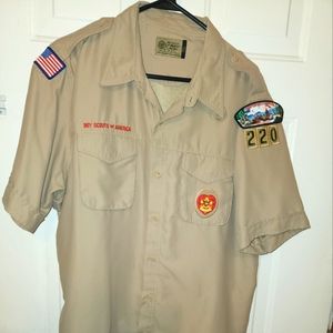 BSA Boy Scout Adult Uniform Shirt - Used Men's Large